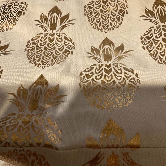 Large Hawaii Gold Pineapple Canvas Bag NWT - Picture 7 of 7